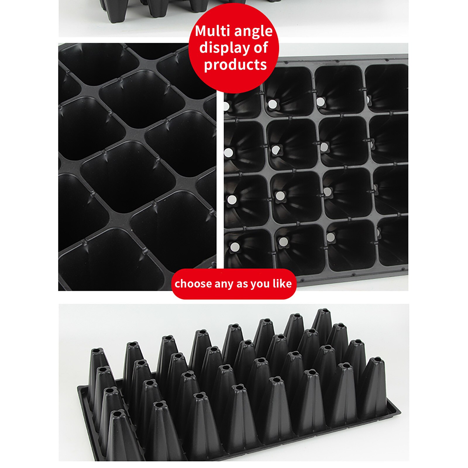 200 Cells Seedling Traysextra Strength Seed Germination Plant Flower Pots Garden Seedling Starter Tray Flower Nursery Pots