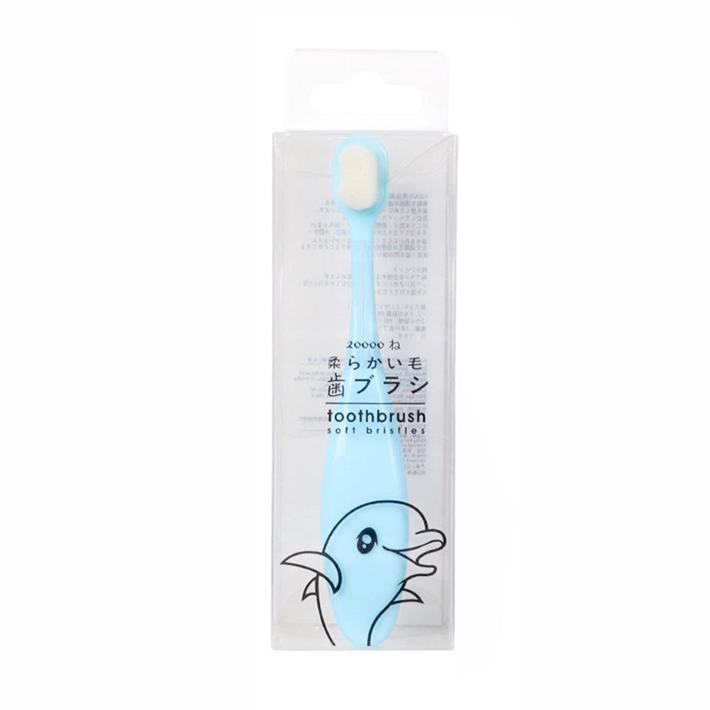 Kinderen Kids Ultrasoft Haren Kleine Hoofd Tandenborstel Zachte Onschadelijk En Duurzaam Bamboevezel Baby Mondverzorging Tandenborstel: Blauw