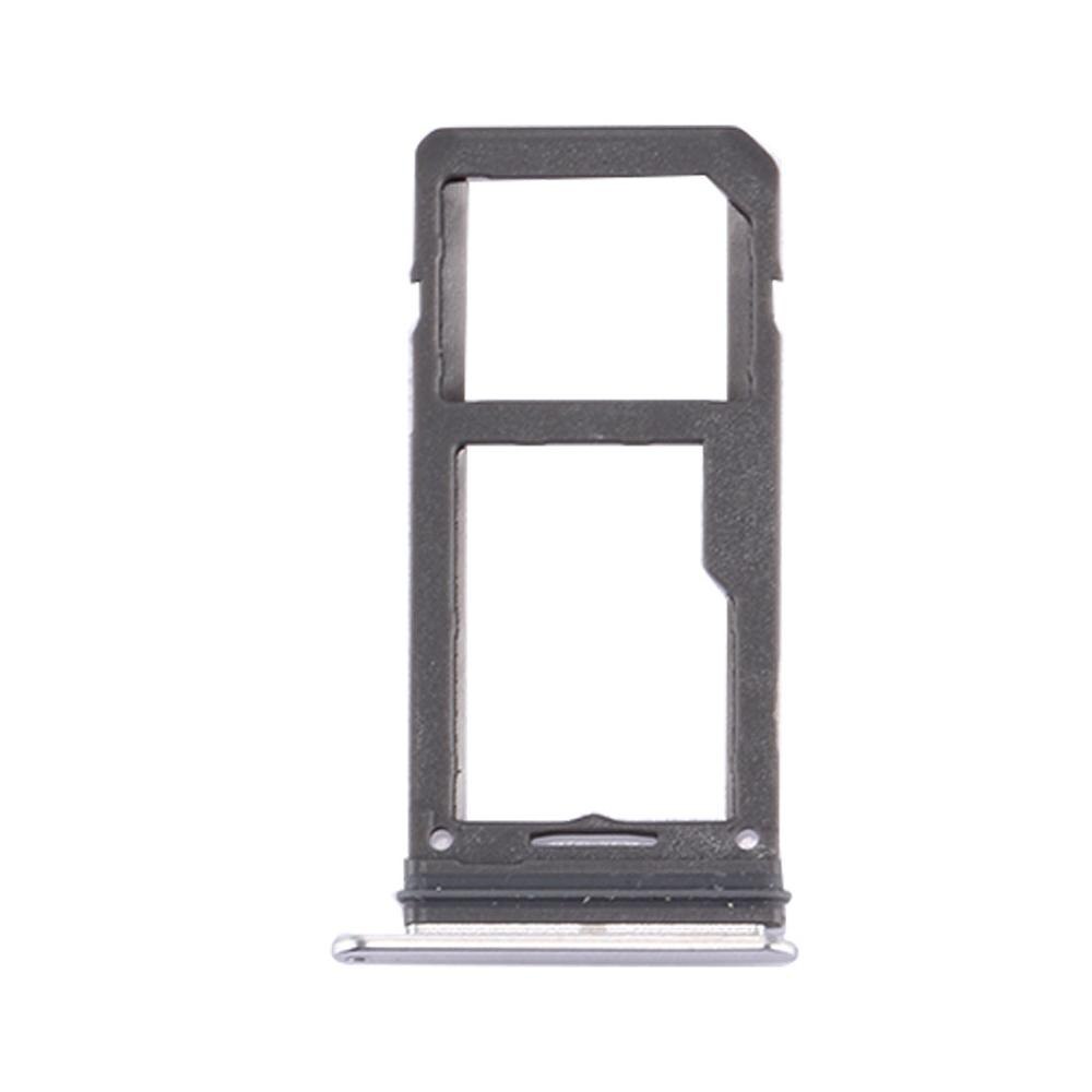 for For Galaxy S8 SIM Card Tray Slot Holder SD Card Tray Sim Card Adapter Repair, replacement, accessories: Silver