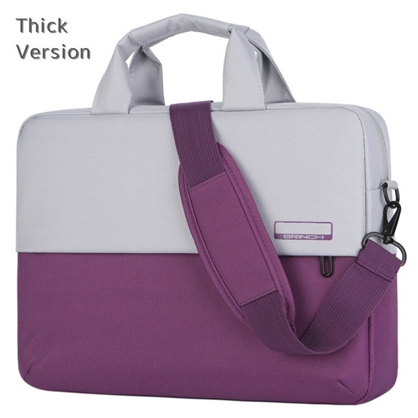 nueva , bolso de mano de 13 pulgadas para portátil, 14, 15 pulgadas, 15,6 pulgadas, bolso de mensajero para MacBook air pro 13,3, 217: Thick Purple / 15,6 pulgadas