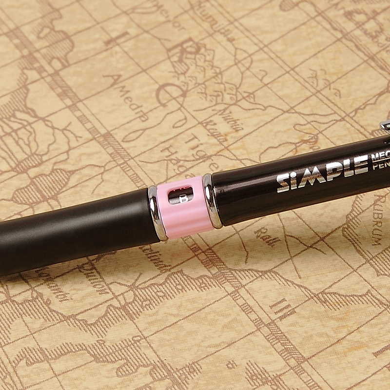 3 väriä satunnainen 1 kpl 0.5mm/0.7mm hb lyijykynä metallipidike mekaaninen lyijykynä oppilaille kirjoittamiseen koulun toimistopiirustustarvikkeet