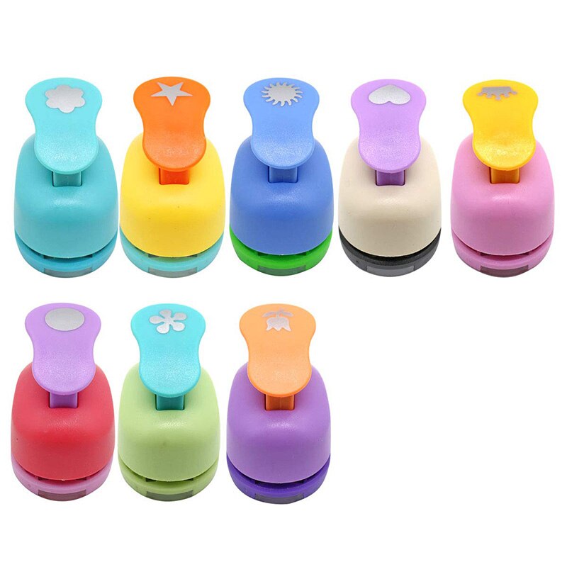 8 Pieces Paper Punches Craft Hole Punch Scrapbook Punches, Shapes Random for Kids Party Favors