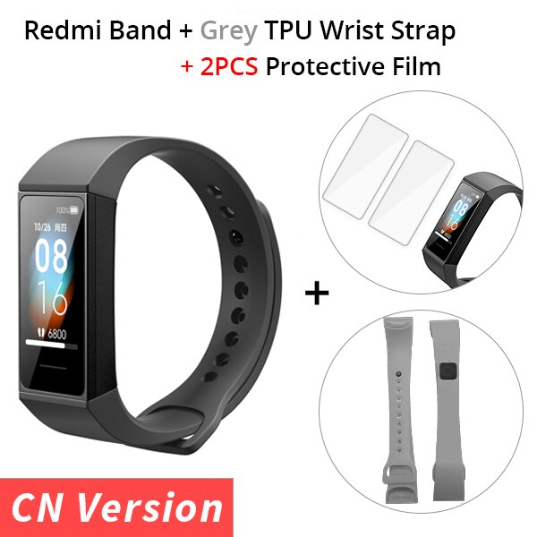 Xiaomi Redmi Band Smart Wristband Fitness Heart Rate Sport Monitor Bluetooth 5.0 USB Charging Bracelet redmi smart band: Black n Grey Strap