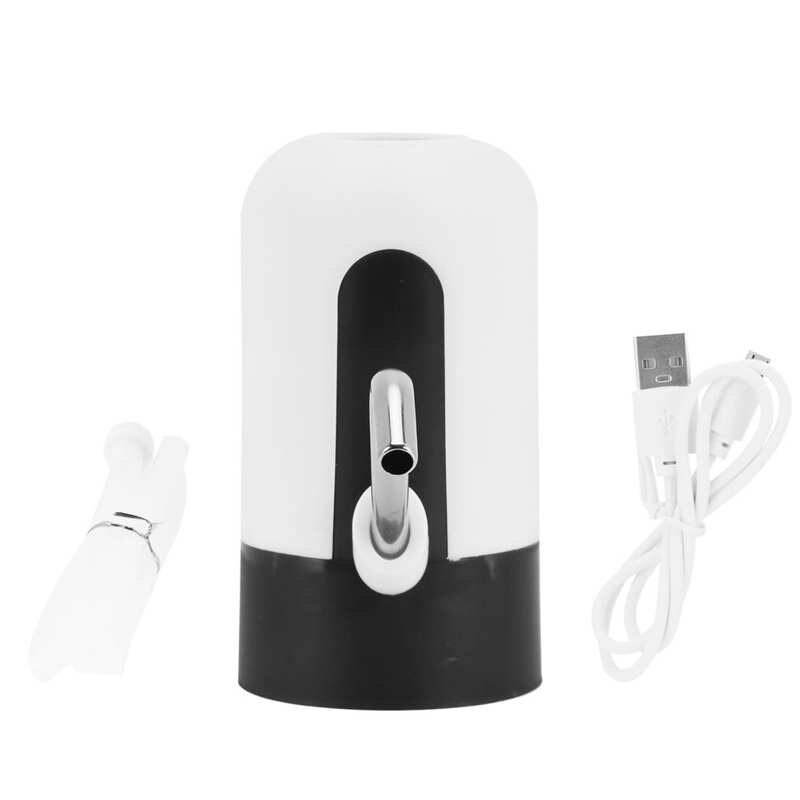 Water Fles Pomp Water Dispenser Pomp Water Fles Pomp Usb Opladen Elektrische Drinkwater Dispenser Kit Voor Home Office: WHITE