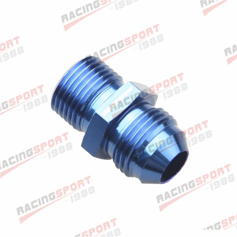 8AN macho Flare a M18x1.5 adaptador de Ajuste Recto métrico de aluminio azul