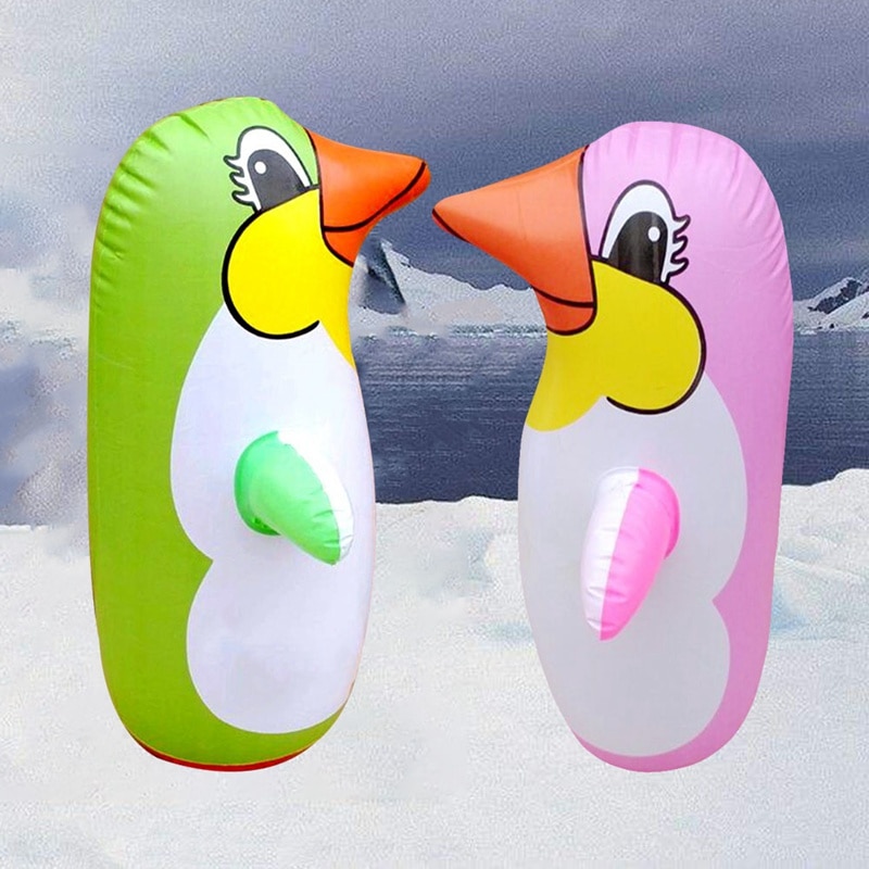 Juguetes cognitivos educativos de 36CM para niños, juguete inflable de pingüino, vaso de pingüino colorido, juguetes inflables para niños, globo Animal