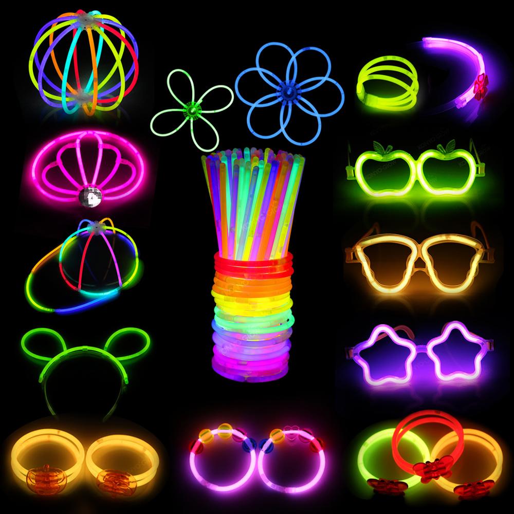 20Pcs/Kleurrijke Lichtgevende Diy Decoratieve Licht Stok Droom Fluorescerende Armband Kinderen Partij Decoratie Lichtgevende Rekwisieten