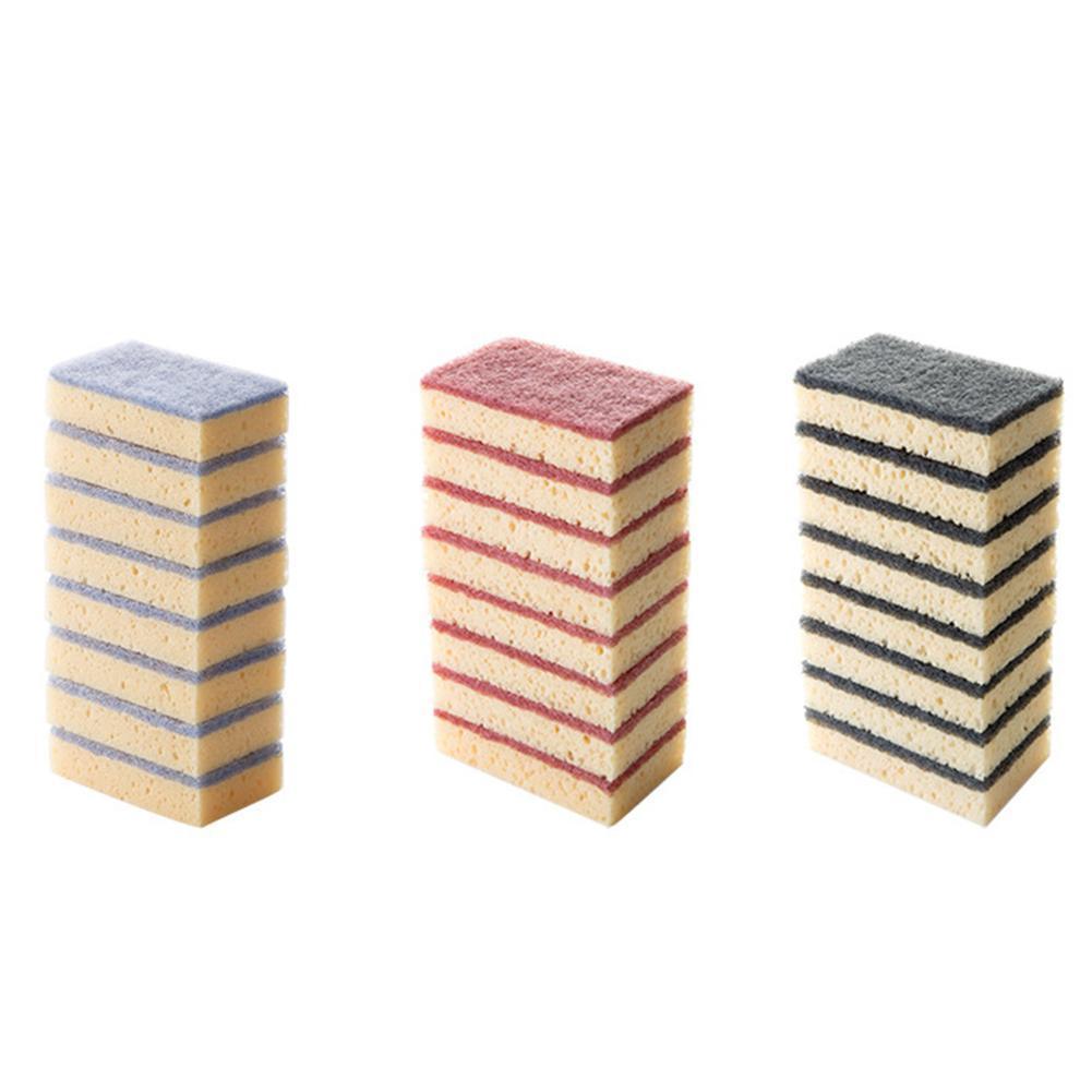 Esponja de algas marinas de doble cara, paño de limpieza de cocina, sartén antiadherente, almohadilla de fregado sin arena, esponja absorbente para lavar platos