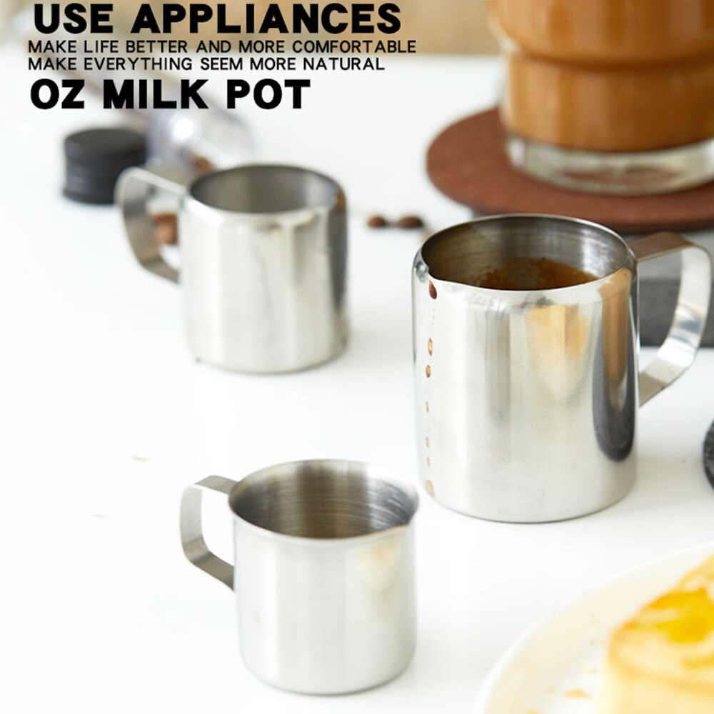 Mini Stainless Steel Milk Pitcher Cup Coffee Jug Cappuccino Latte Art Pitcher Frothing Steam Cup Milk Pot Coffee Accessories