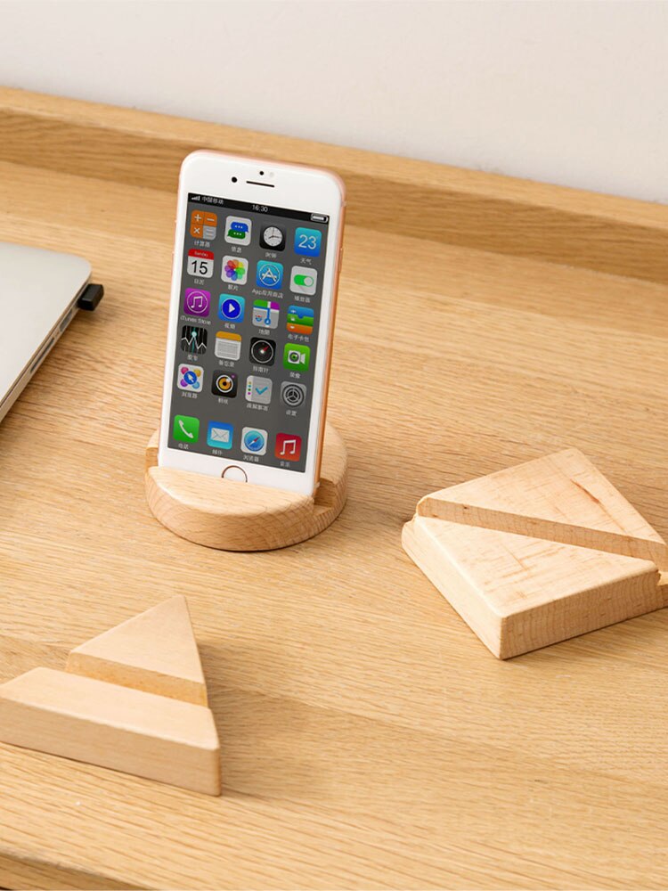 Beech wood bedside phone bracket ipad tablet stand lazy phone holder mobile phone holder Artifact Desktop