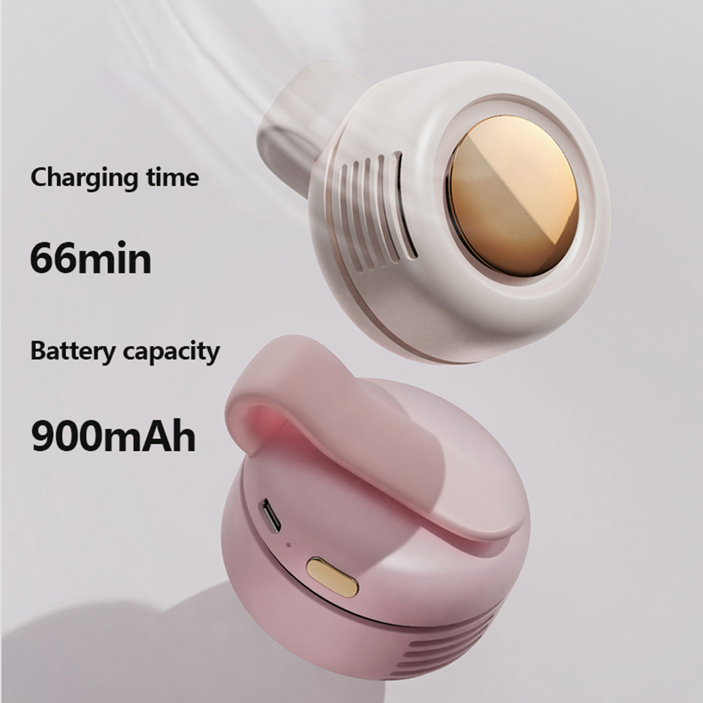 Håndholdt nakke mini vifte bærbar nakkevifte nakkekjøler klipsvifte mini vifte nakkevifte usb oppladbar håndfri elektrisk