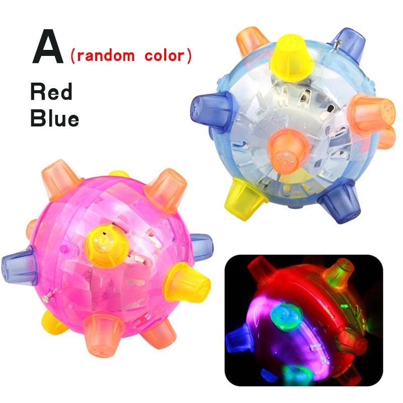 Springen Activering Bal Led Light Up Muziek Knipperende Stuiterende Vibrerende Bal Speelgoed Hond Chew Elektrische Speelgoed Dansen Bal: Default Title