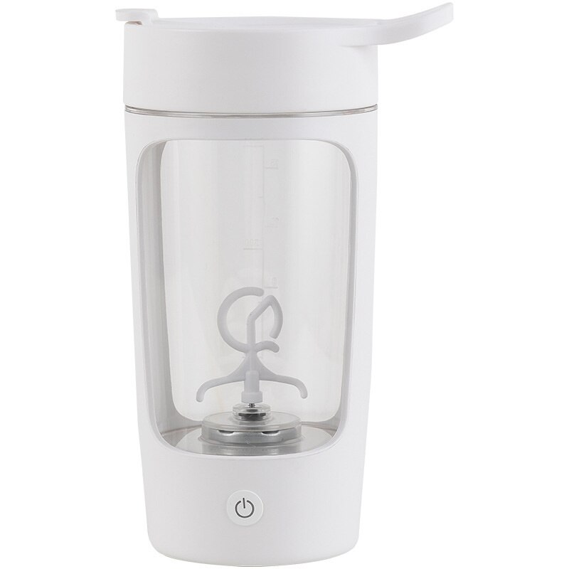 Machine à cocktail de protéines électrique, mélangeur de bouteilles, pour le sport, le fitness, les voyages en plein air, chargeur USB, 650ml: White