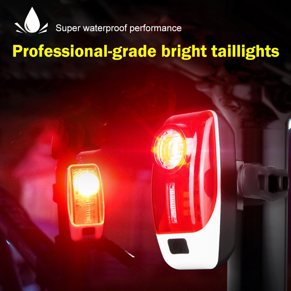 Achterlichten Fiets Licht Lamp Usb Oplaadbare Achterlicht Waterdicht Raypal 3W Led Veiligheid Cycling Bike Light Fiets Accessoires