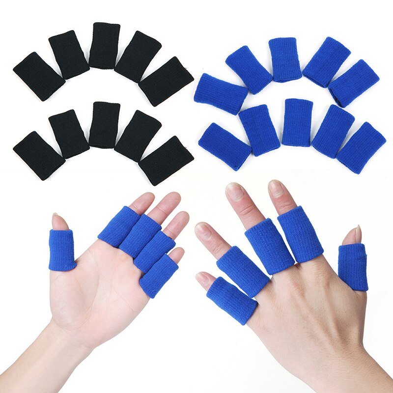 10 Finger Sleeves Support Thumb Brace Protector Breathable Elastic Finger Tape Basketball Ball Tennis Cricket Sport Accessories