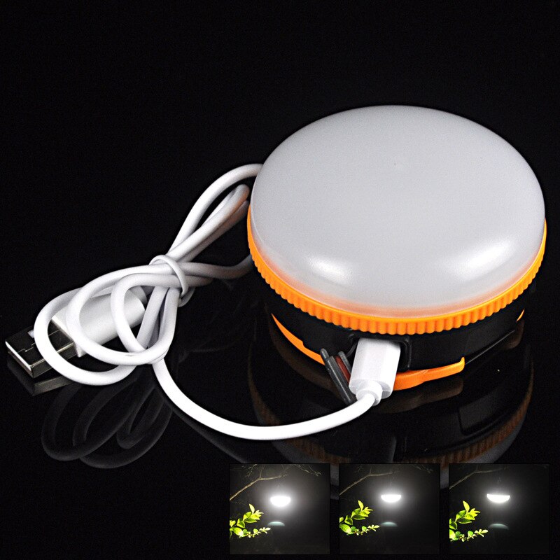 Carga de luces de camping portátiles 1800MA luces de camping impermeables cinco luces LED de tienda al aire libre