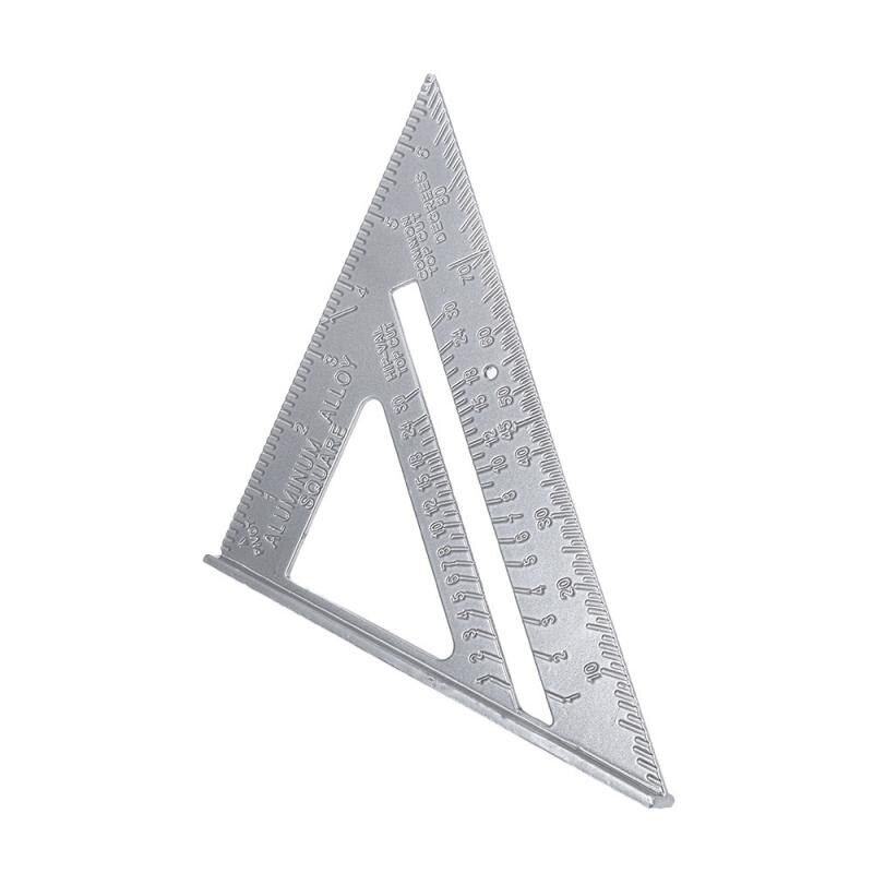 7 Inch Aluminum Alloy Measuring Ruler Gauges Speed Square Roofing Triangle Angle Protractor Trammel Measuring Tools