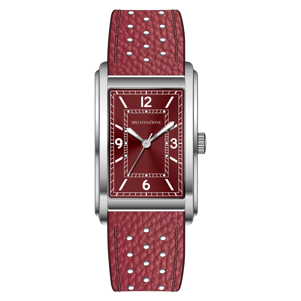 Specht & Söhne, recién llegados, reloj cuadrado de 28MM para hombre VH31 Movt, relojes deportivos ultrafinos de acero inoxidable con zafiro resistente al agua hasta 50M: Oro