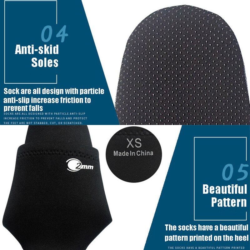 Taobo originale 2mm dykkersokker til mænd kvinder lang rør sort sommer vandsko vandtæt og skridsikker varm surfing sko