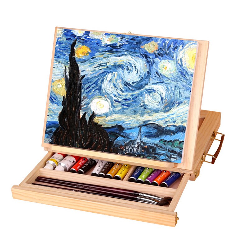 Multifunction Painting Easel Artist Desk Easel Portable Miniature Desk Light Weight Folding Easel For Storage Or During Trips
