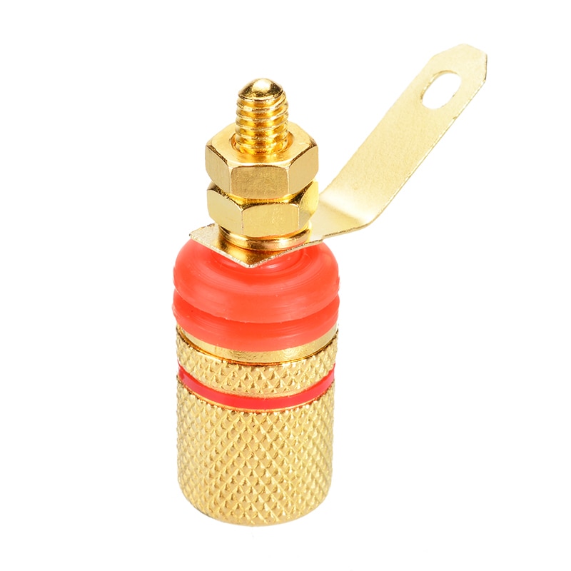 8 stücke Gold Überzogene Verstärker Lautsprecher Terminal Bindung Post Banane Steckdosen Anschlüsse Geeignet Für 4mm Banane Stecker Stecker