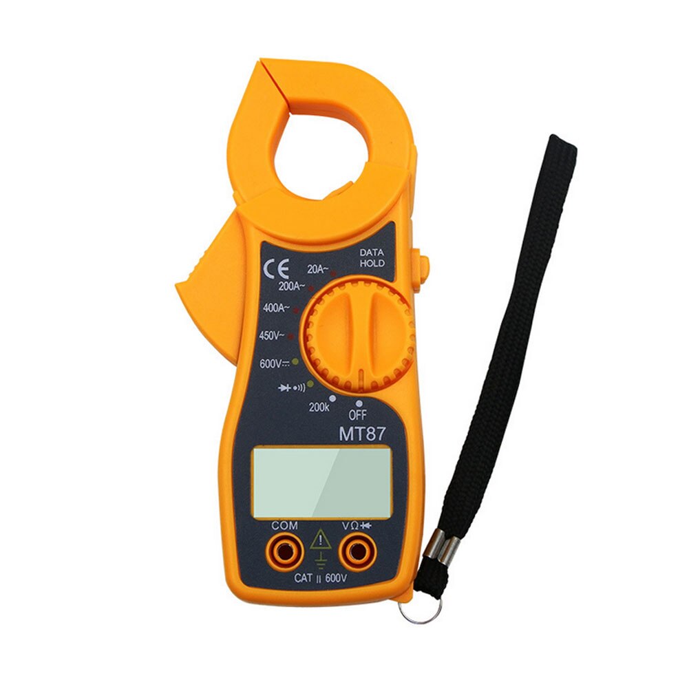 Digital Clamp Meter Multimeter Voltmeter ST209 DC AC Voltage Current LCD Display Range Capacitance Resistance Frequency Tester: Yellow