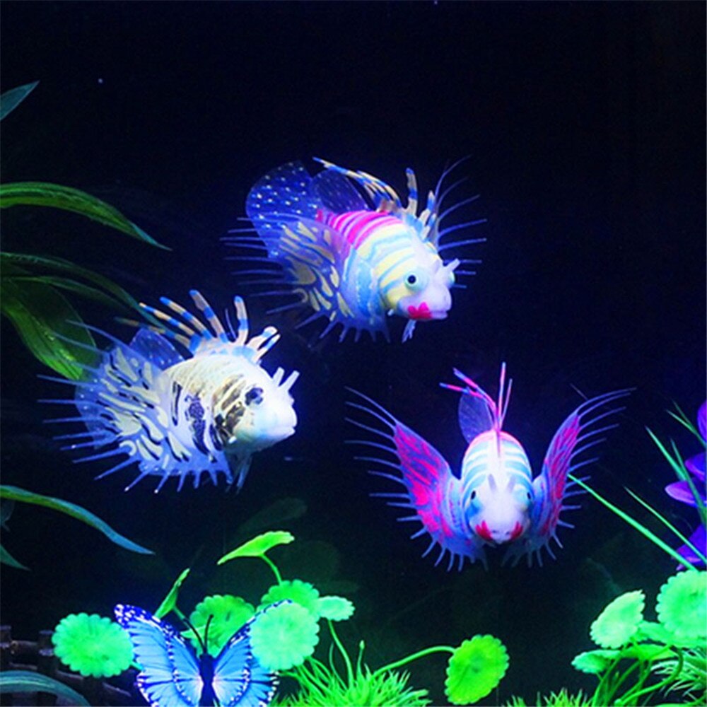 1pc glow in dark kunstmatige aquarium koraalduivel ornament aquarium aquarium decoratie kwallen huisdier decoratie voor