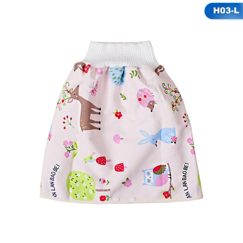 Cute Cartoon Baby Skirt Diapers Reusable Nappies Cotton Training Pants Panties Nappy Cloth Diaper Washable Infants Children Baby: 3 / L