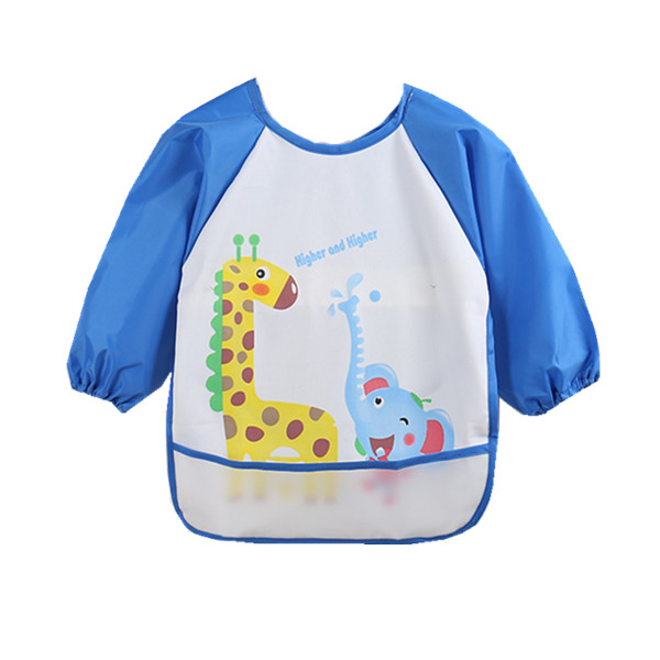 Cartoon Baby Lätzchen Wasserdichte Kleinkinder Long Sleeve Schürze Wasserdichte Kleinkind Fütterung Lätzchen Burp Tücher Kinder Malerei Kleidung: Elephant