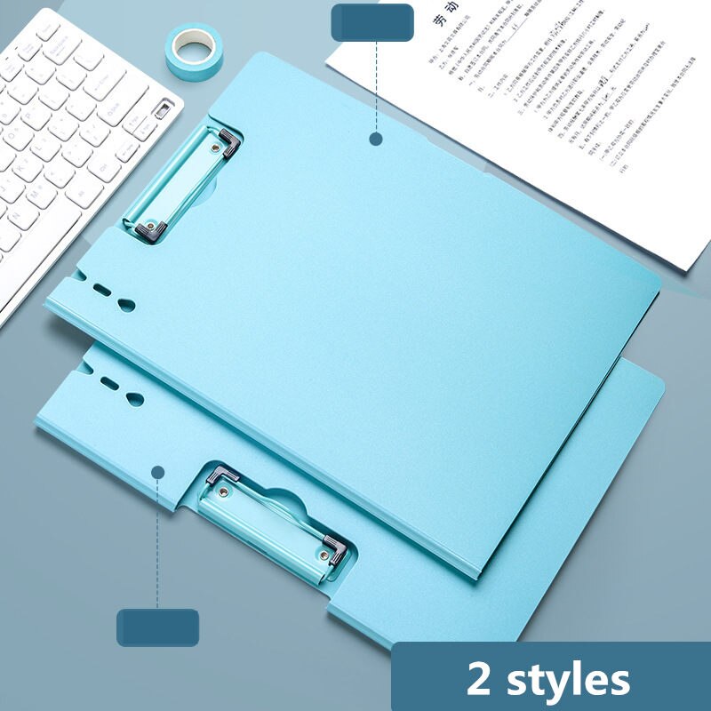 Retro Single-Double Clip Morandi A4 File Folder Writing Board Organizer for Documents Diary Planner Office Stationery Storage