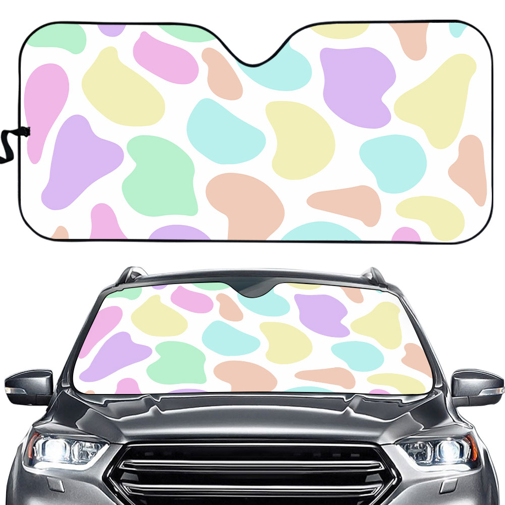 Cow Striped Pattern Printed Car Sun Shade Windshield Heat Reflector Sunshade for Car Windshield Cute Gloss Sunshade: YSFA0947HC-2