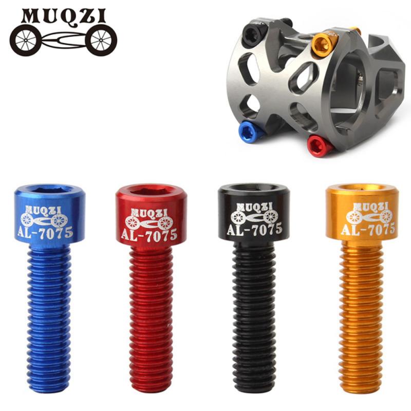 4pcs/lot Bicycle Handlebar Stem Screw Aluminum Alloy M5*17Mm Mountain Road Fixed Gear Stem Riser Bolts Bike Accessories