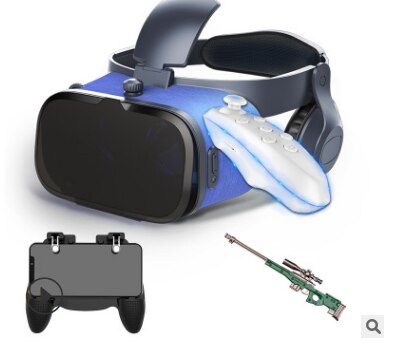 VR lunettes Mobile 3D cinéma réalité virtuelle casque bleu lentille anti-dérapant objet réglage de la distance