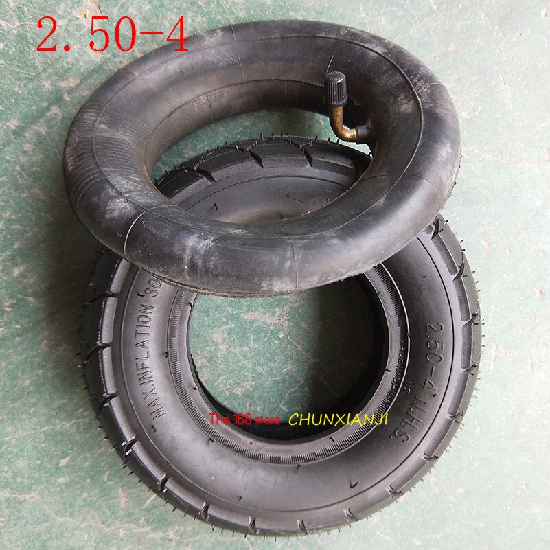 Tamaño 2,50-4 neumático de tubo interior 60/100-4 neumático de salida para Gas y Scooter Eléctrico bicicleta Válvula de Metal TR87 Scooter rueda de silla de ruedas