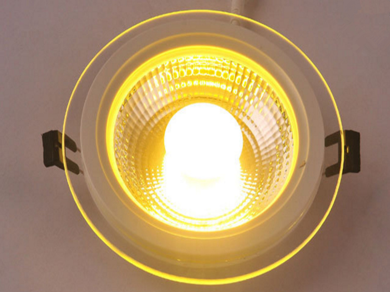 5w 10w 15w 25w led panel downlight rundt glass deksel lys høy lyse cob tak innfelte innendørs lamper  ac85-265v +  driver