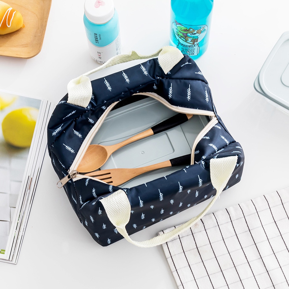 Insulated Oxford Thermal Lunch Bag Kids School Oxford Food Storage Bag Picnic Container Tote Bag Cases 1PCS