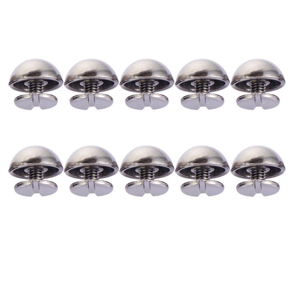 10Pcs 8/10/12/16/20Mm Diy Band Klinknagels Schroef Paddestoel Dome Bolt Ronde hoofd Schroeven Punk Metal Nail Knop Voor Kleding/Tas/Schoenen: gunmetal / 16mm