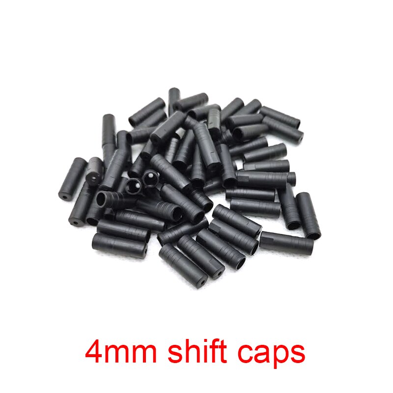 50 Pcs / 100 Pcs 4mm 5mm Road Mountain Bike Brake Shift Derailleur Cable End Crimps Bicycle Wire Cable End Caps Housing Ferrules