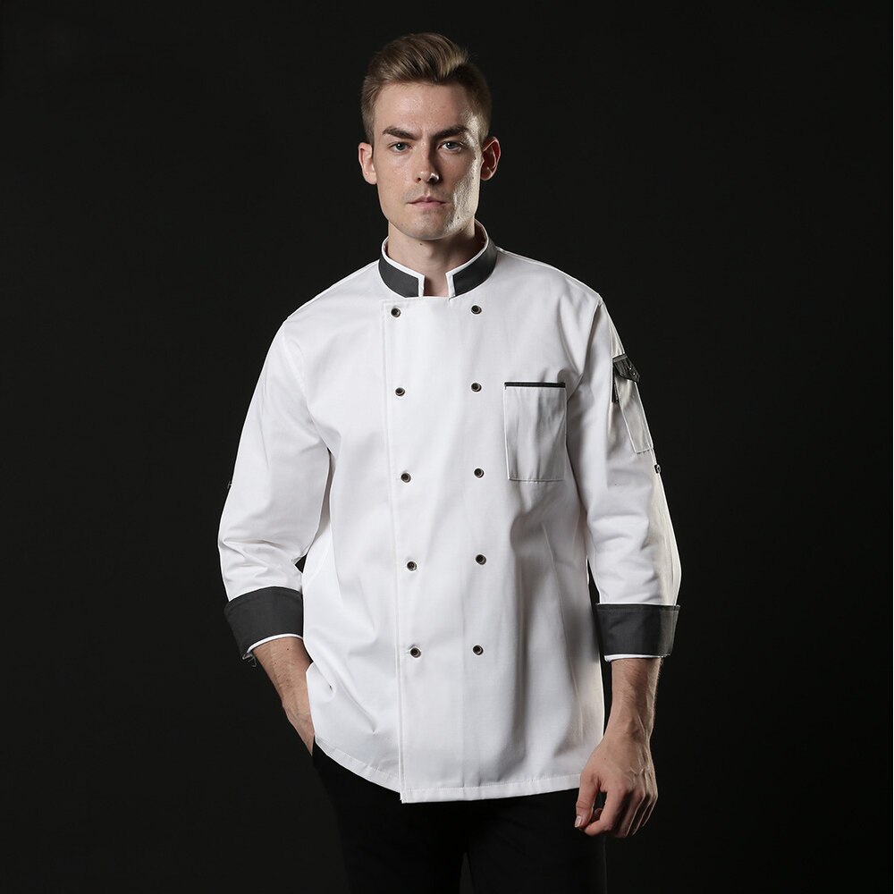Fall and winter long-sleeved chef service work clothes hotel restaurant chef uniforms cofe shop kitchen chef uniform chef jacket