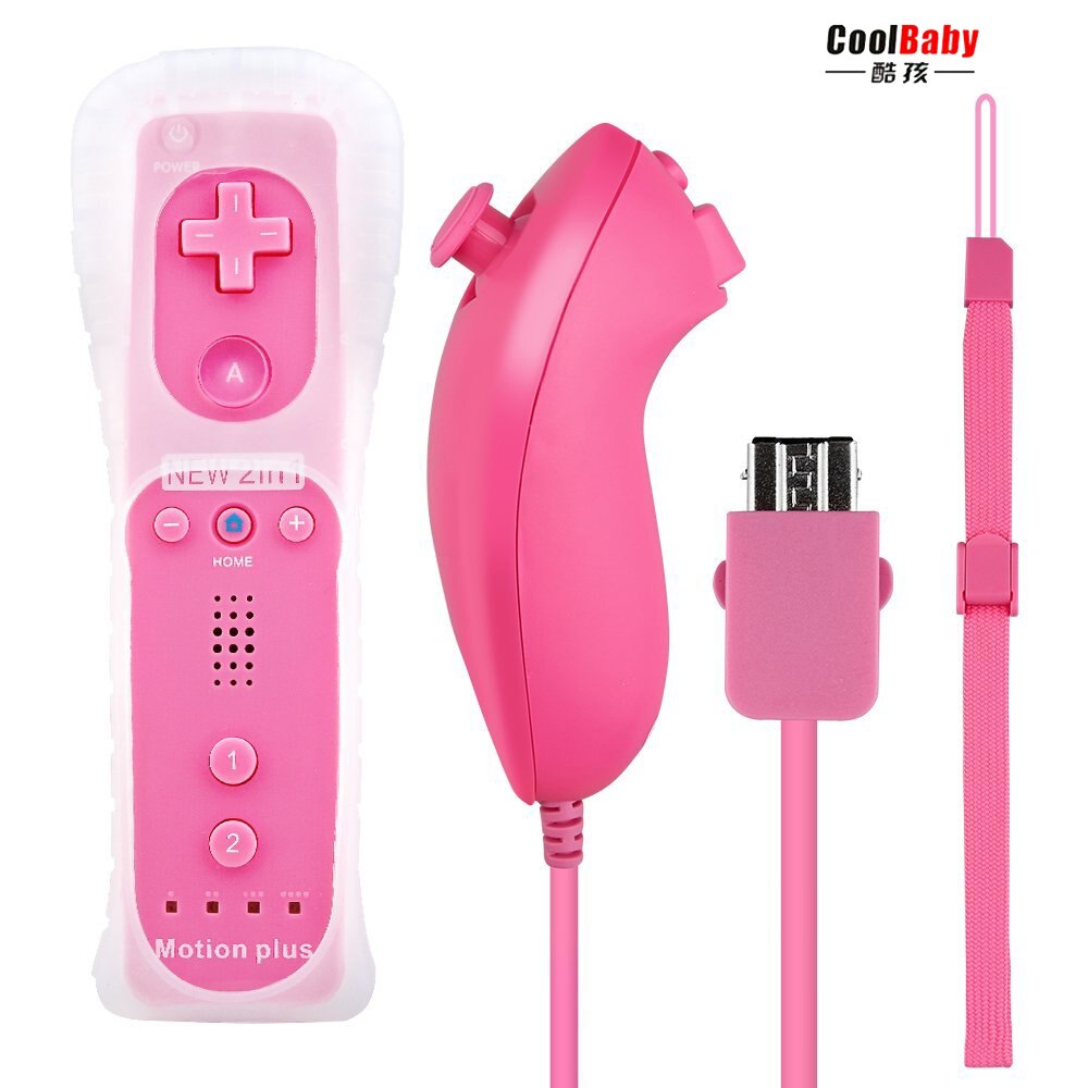 2 in 1 Wireless Controle Built In Motion Plus Remote Controller For Nintend Wii Bluetooth Remote for Wii Game Accessories