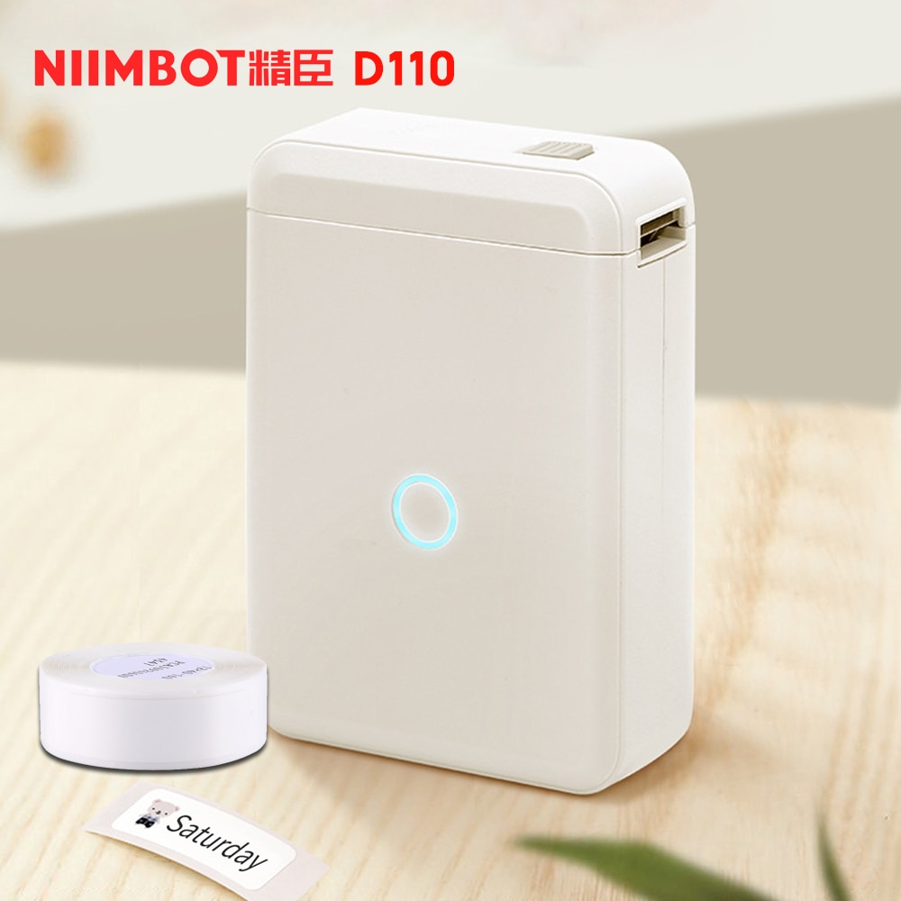 Niimbot D110 Mini Portable Thermal Label Printer Hangul Wireless Bluetooth Sticker Pocket Printer Home Use Storing Organizing