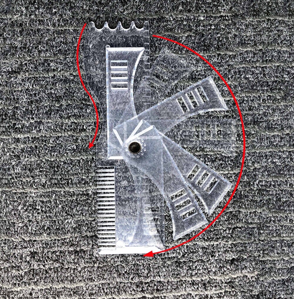 Rotatable Beard Shaping Tool Template Beard Comb Multi-liner Beard Shaper Shaving &amp; Hair Removal Razor Tool for Men