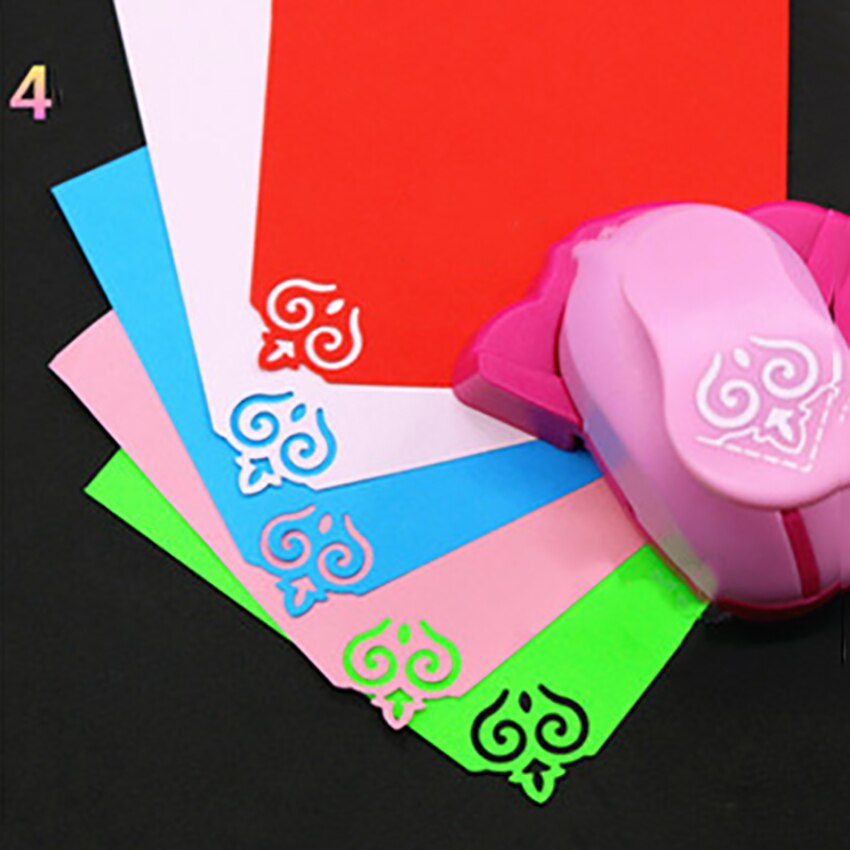 1pc papirkort foto gør-det-selv håndværk blomst form hjørne puncher, business papir kort skære hul punch kontor papirvarer