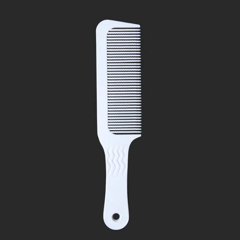 Peine de corte de cabeza plana para hombre, peine de corte de pelo antiestático, cepillo de corte de pelo de dientes anchos, accesorios profesionales para peluquero y salón, 1 ud.: Rosa