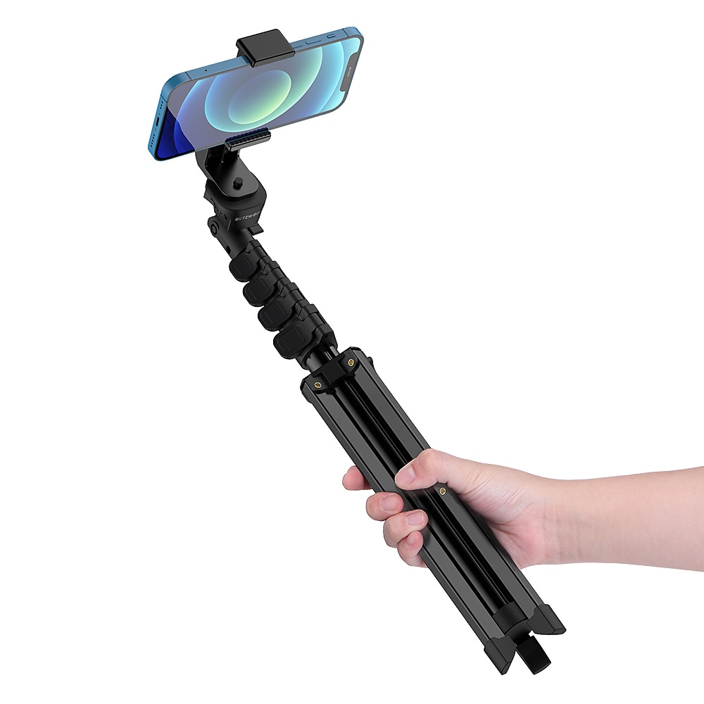 Blitzwolf BW-STB1 Stabiel Statief Selfie Stok Draadloze Afstandsbediening Sluiter Multi Hoek Professionele Draagbare Selfie Stick Voor Telefoons