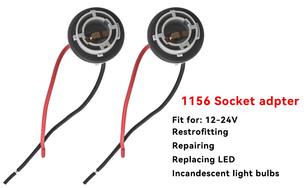 2 uds casquillo de bombilla BA15S portalámparas P21W adaptador Base conector luces de coche piezas de Base BAU15S 1156 382 accesorios de coche