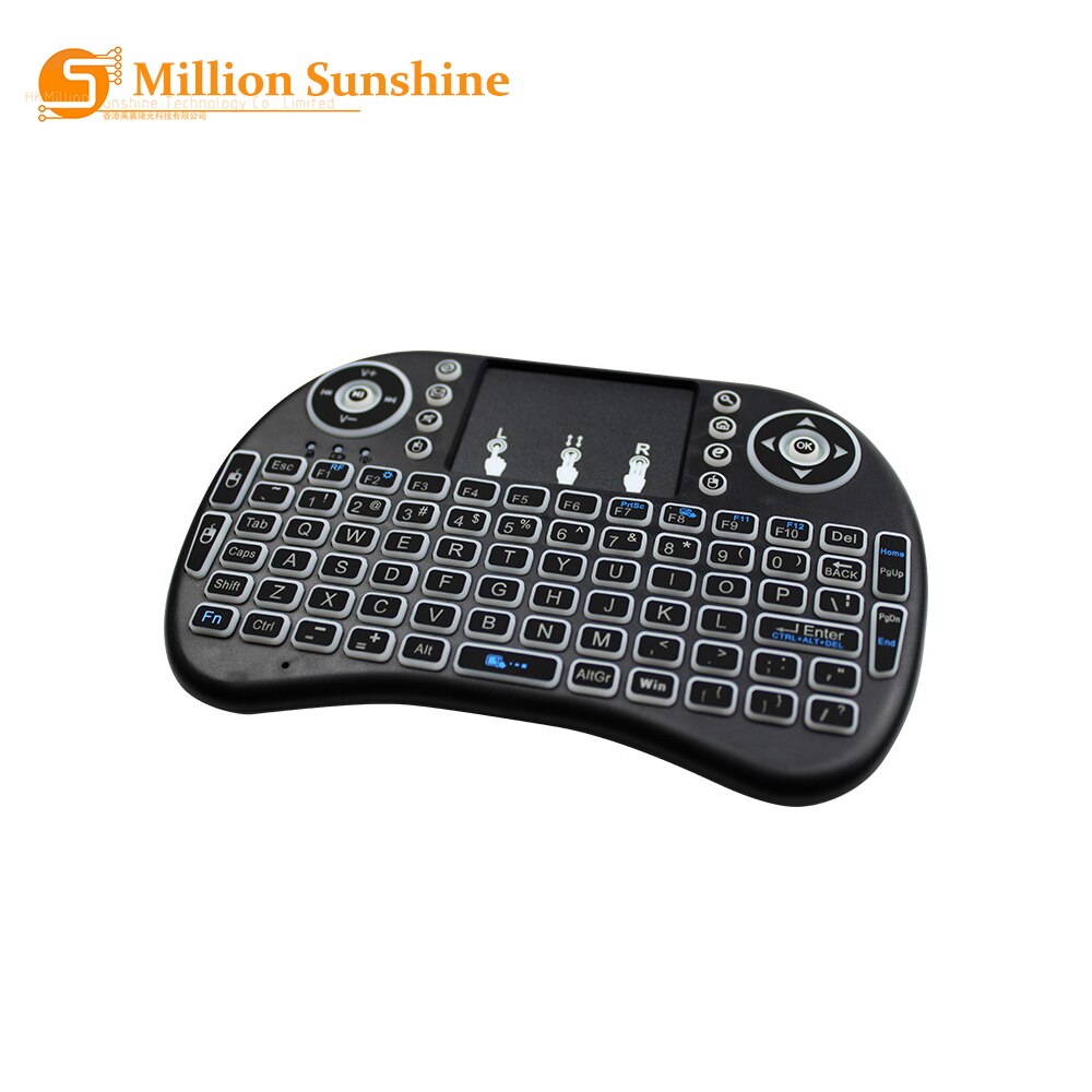 Three-color backlight mini keyboard touch-control flying mouse 2.4G mini keyboard wireless Bluetooth keyboard