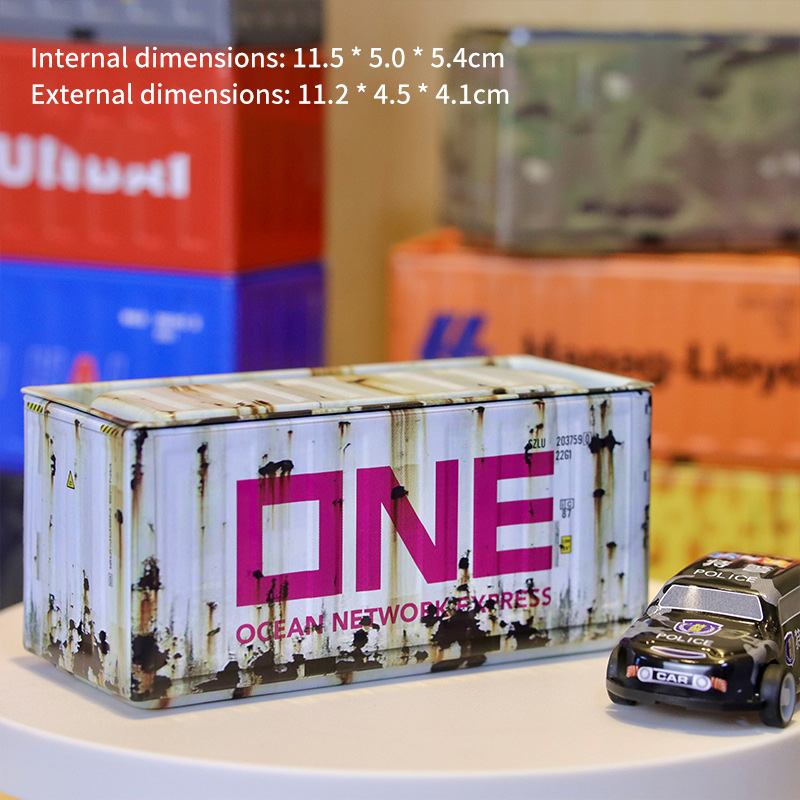 Container Mini Iron Box Small Container Model Storage Box Desktop Ornament Storage Rack Multi-Functional Metal Box: Dark Khaki