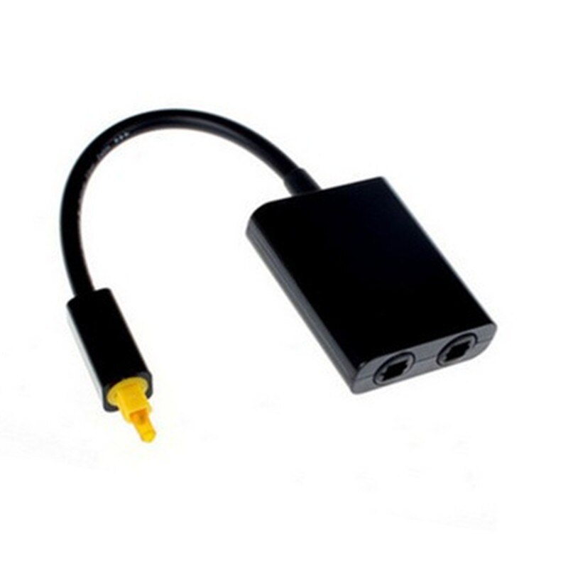 Digital SPDIF Optical Audio Splitter 2 Way Toslink Splitter Adapter 1 Input 2 Output SPDIF Optical Cable Splitter Hub