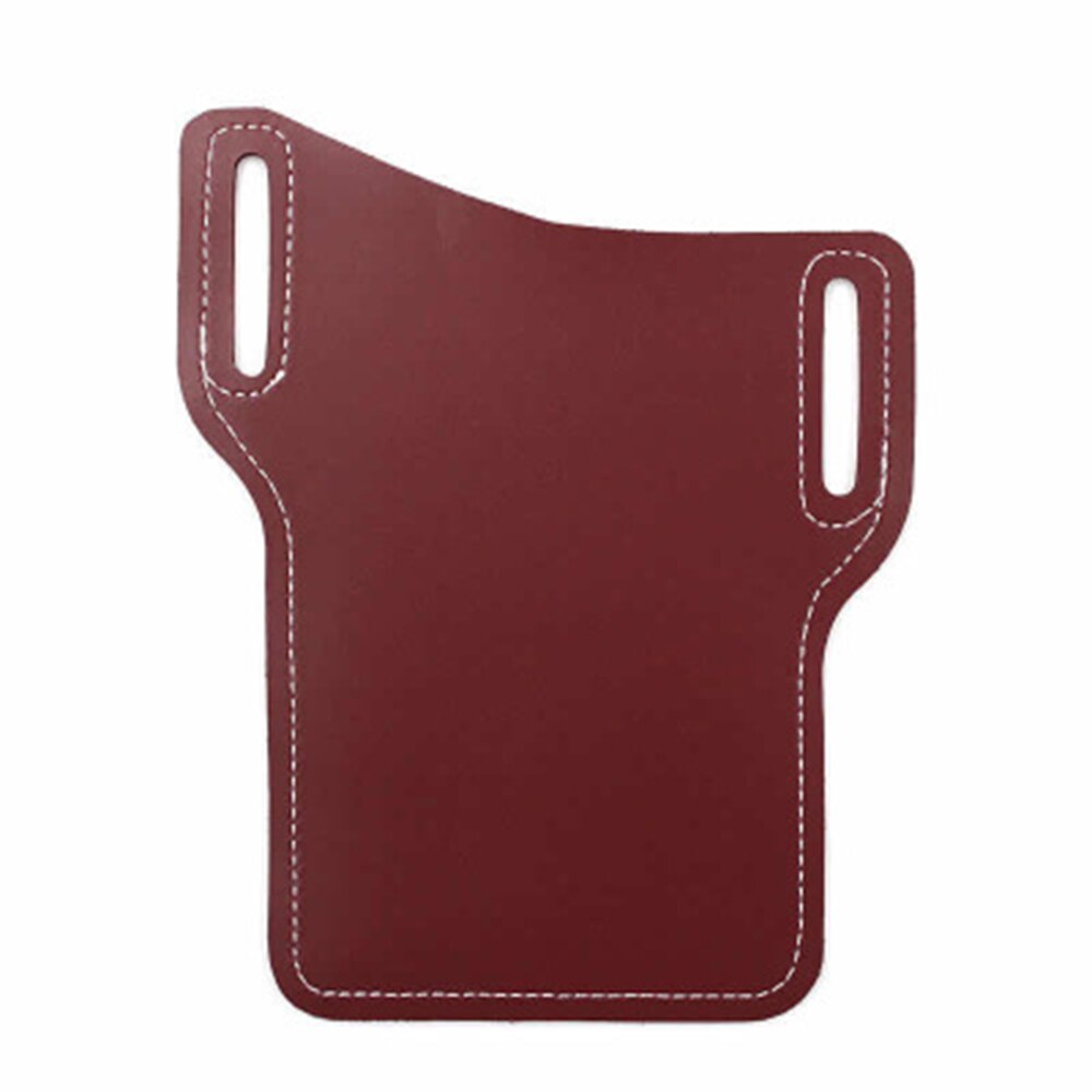 Mannen Lederen Vintage Pack Heuptas Belt Clip Telefoon Holster Reizen Wandelen Mobiele Mobiele Telefoon Case Cover Belt Pouch Purse: wine red